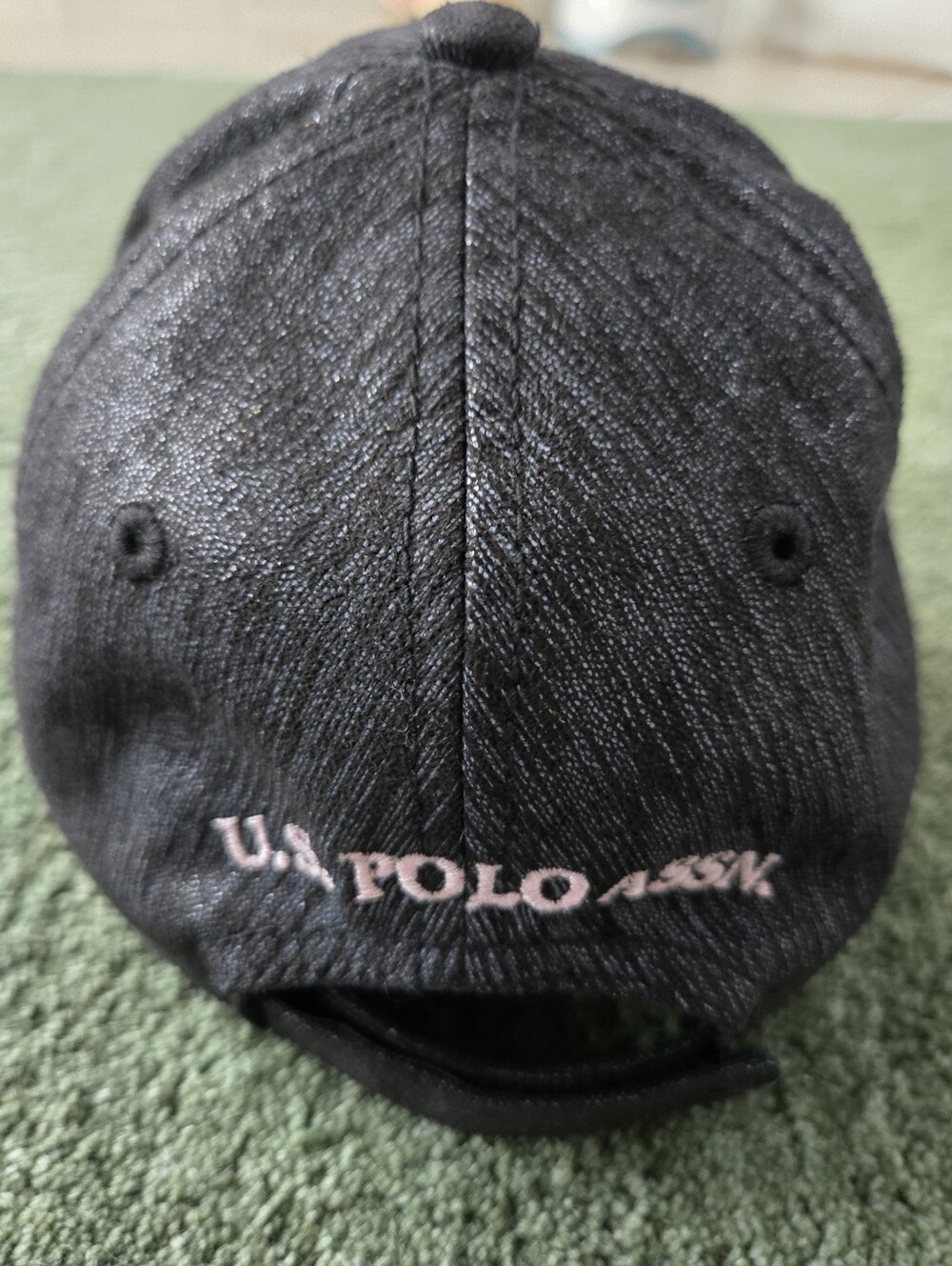 US Polo Assn. Adjustable Hat Ball Cap Gray w/Pink Jockey Logo - Picture 3 of 5